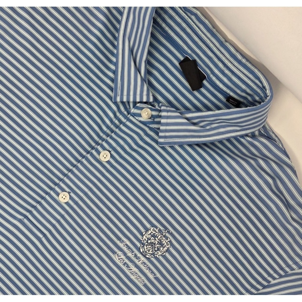 Dunning Golf Polo Shirt Mens XL Blue Performance Trump National LA Golf Club‎